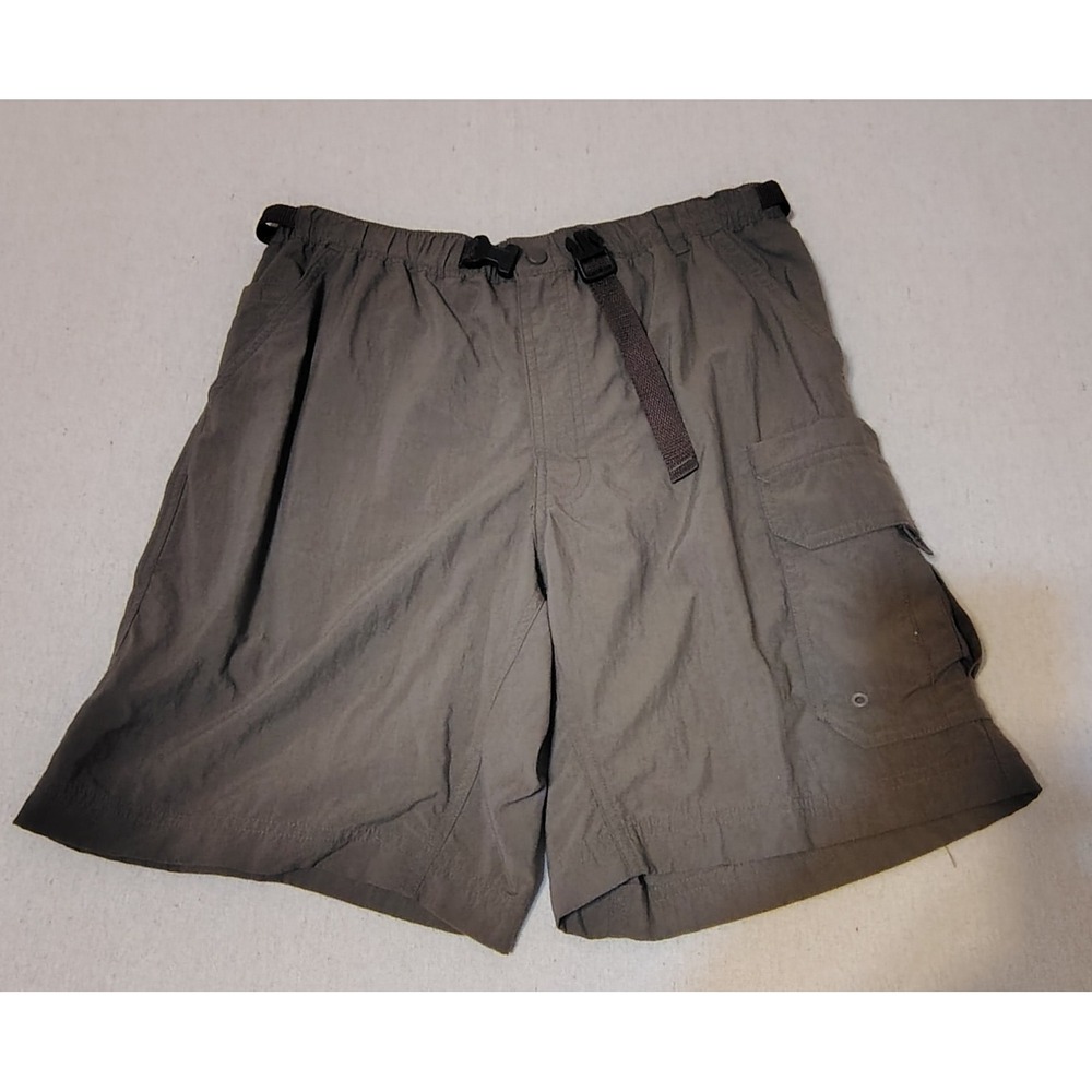Alpine Design Mens Cargo Shorts Size Medium Gray Nylon Outdoor‎ Hiking Belt PP